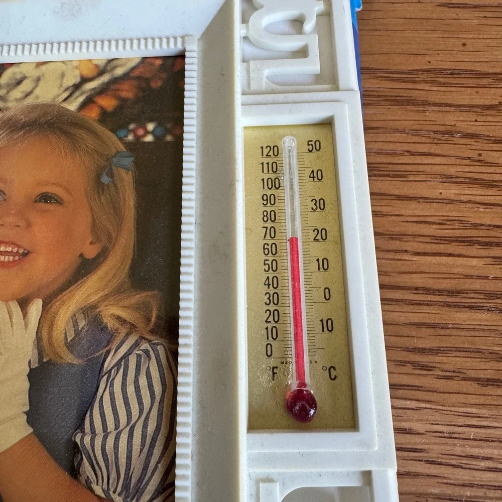 Vintage 2000 Mitchell Hughes Calendar Thermometer Picture Frame Marion IL